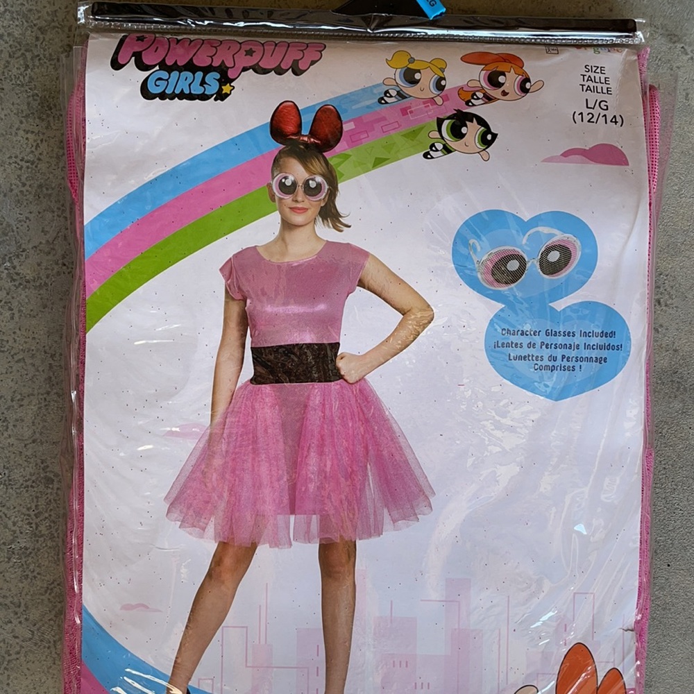 Powerpuff Girls Blossom Adult Costume! New! Gem